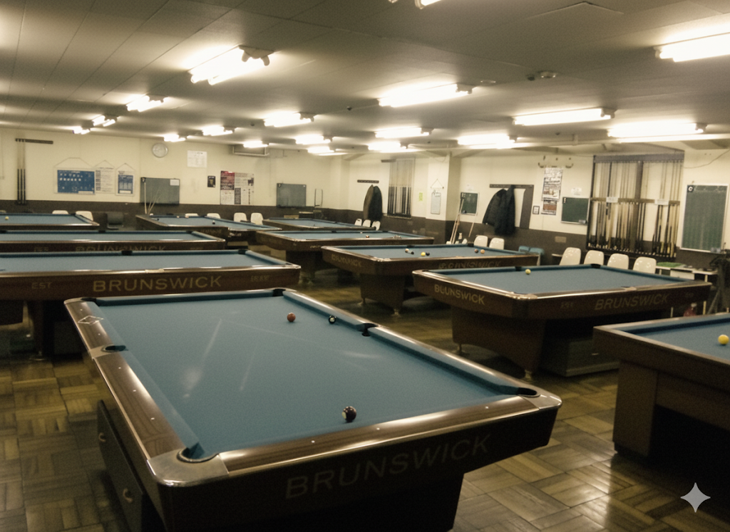 昭和30年に開業した趣のあるビリヤード場